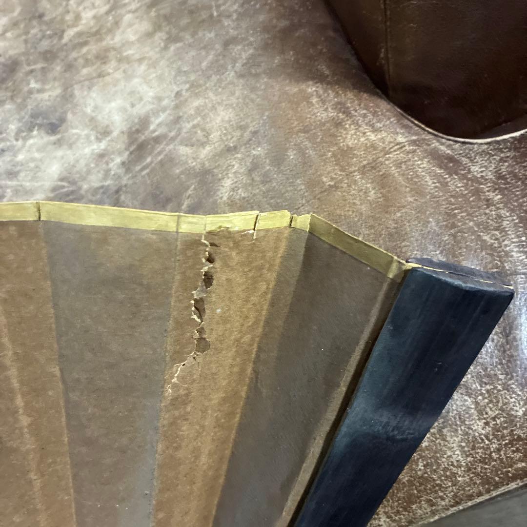 桜と鳥の手描き舞扇子 大きめ