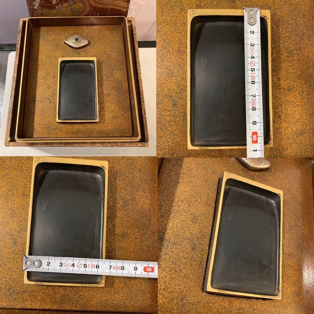 硯箱 蒔絵 硯 水滴 骨董 時代物 すずり すずり箱