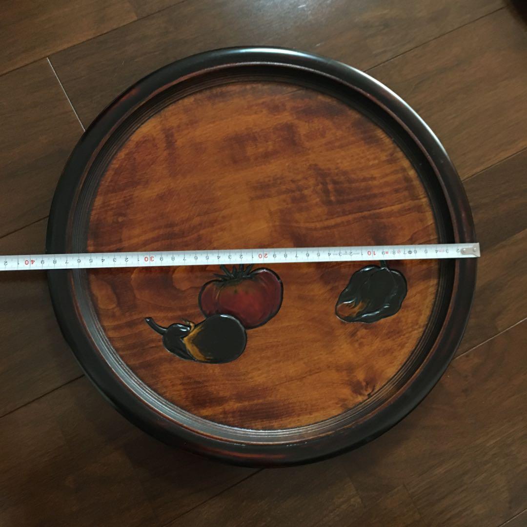 烏城彫　お盆　丸盆　飾盆　大、中、小　3点セット　B