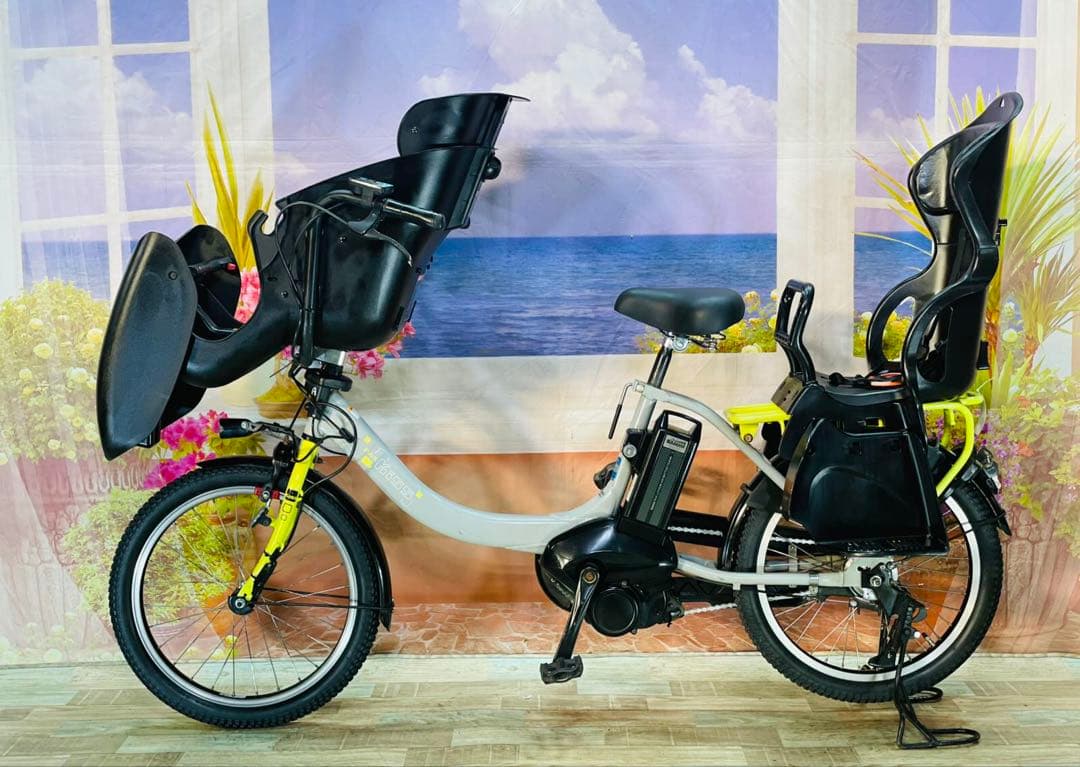 パスキス12AH⭐️激レアモデル！ヤマハ子供乗せ電動アシスト自転車Y3102