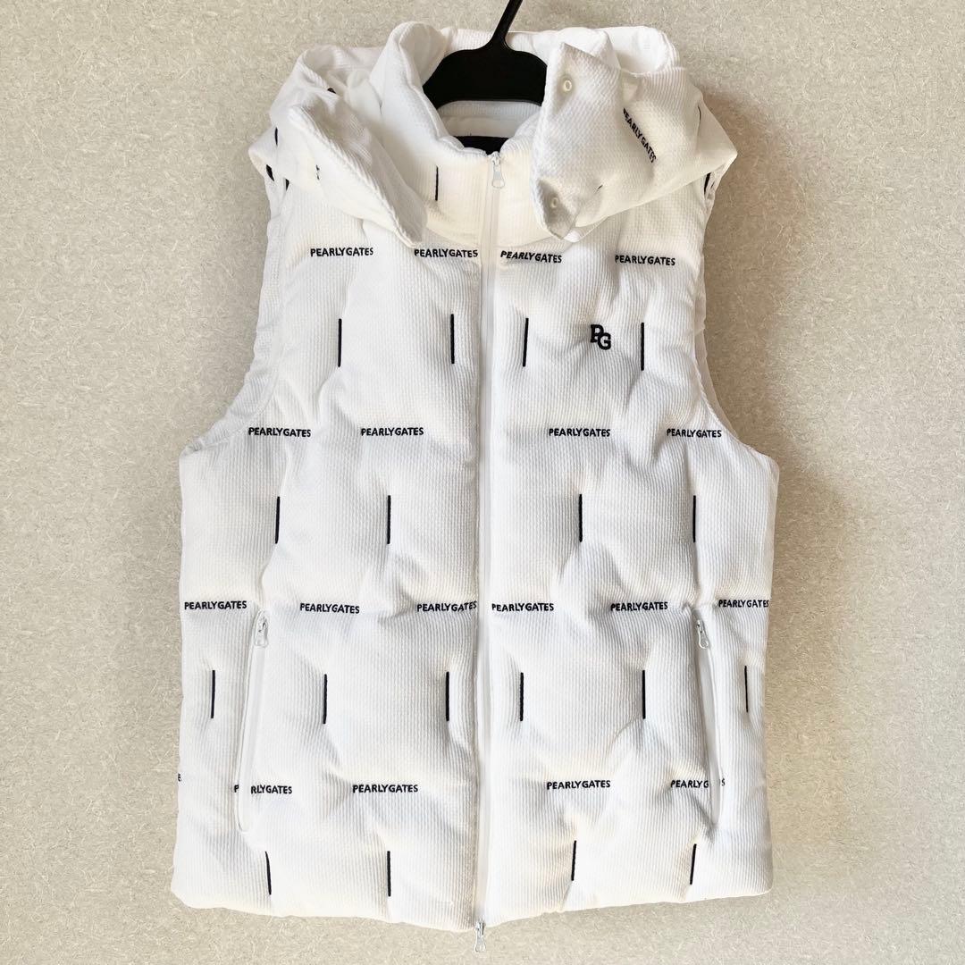 PEARLY GATES 中綿　フルジップベスト　フード付き サイズ4