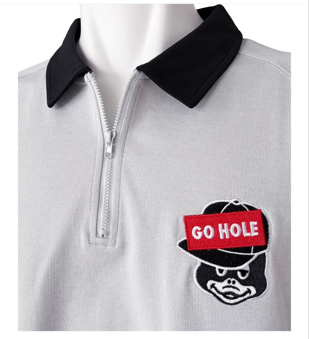 新品 golfickers ゴルフィッカーズ ロングスリーブジップシャツ グレー