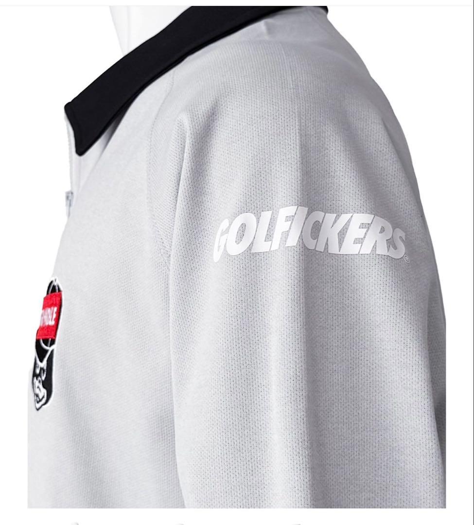 新品 golfickers ゴルフィッカーズ ロングスリーブジップシャツ グレー