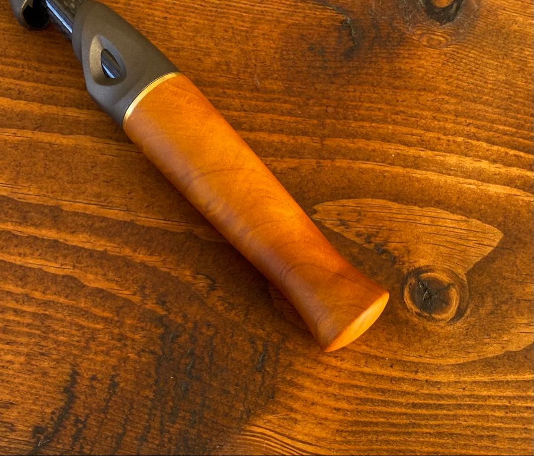 穴釣りセット　アイスフィッシング　穴釣りロッド　天然木グリップ　　タイコリール