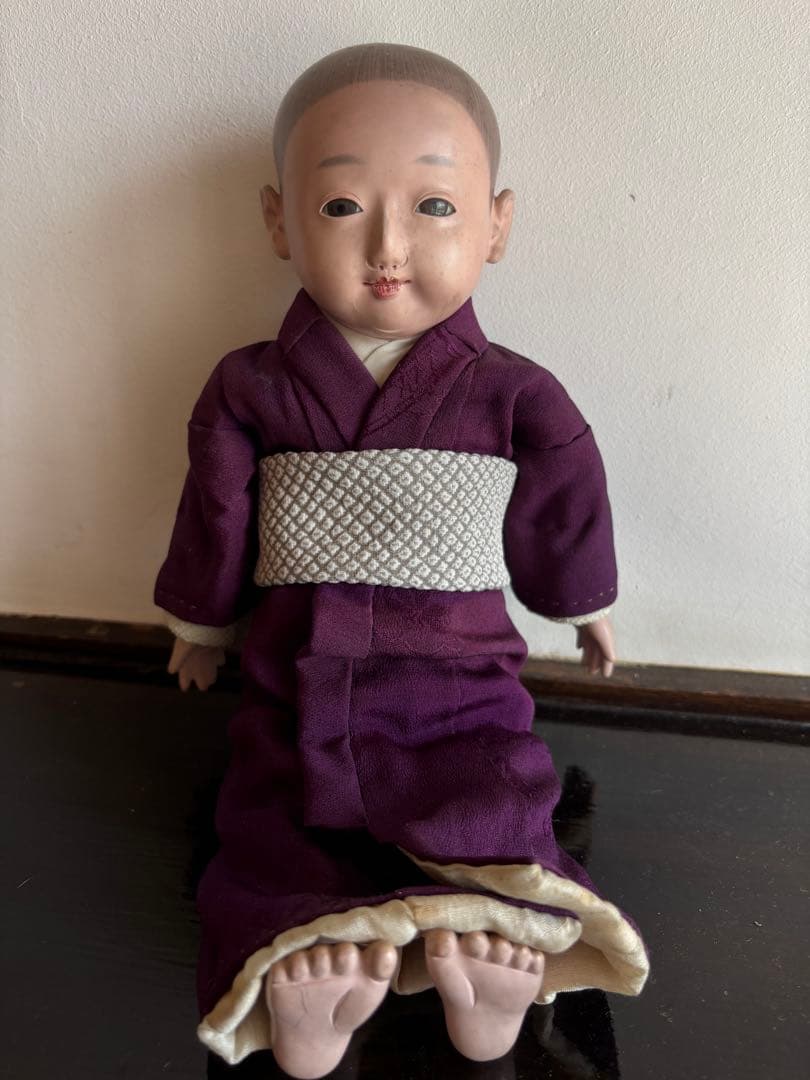 市松人形 竹内益次郎　吾妻人形　日本人形　大正　レトロ　約39cm 骨董　訳あり