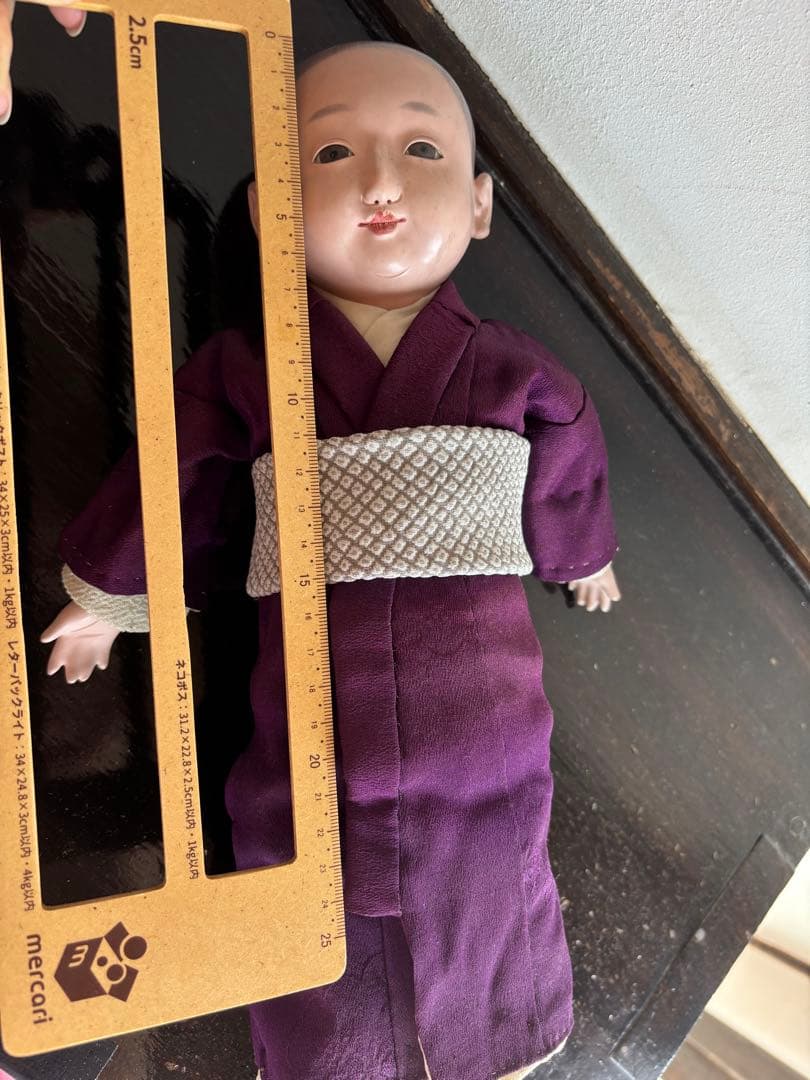 市松人形 竹内益次郎　吾妻人形　日本人形　大正　レトロ　約39cm 骨董　訳あり