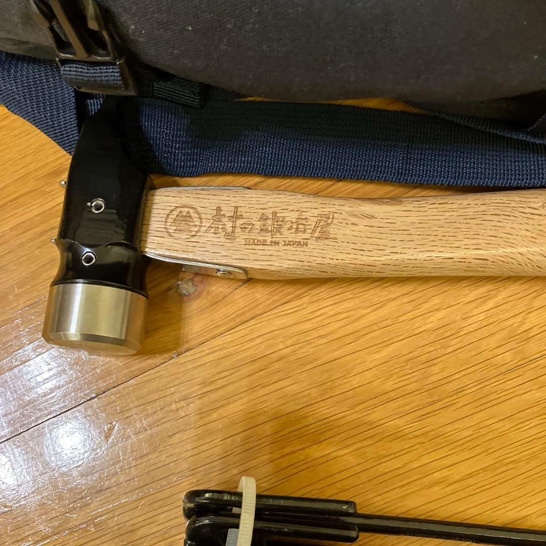 一度使用　村の鍛冶屋ペグ12本　＆ツールバッグ &ハンマーセット