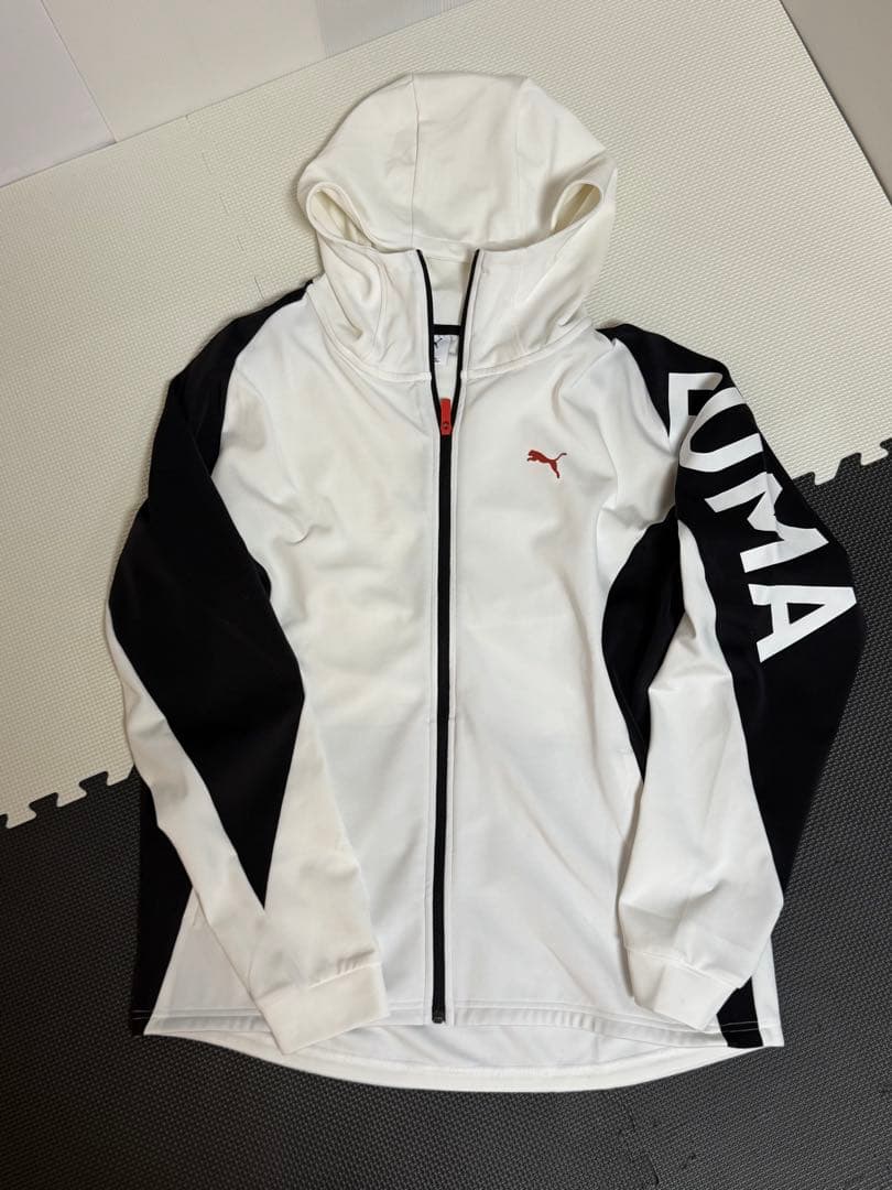 【美品】PUMA ジャージ上下セット ホワイト/ブラック　XL