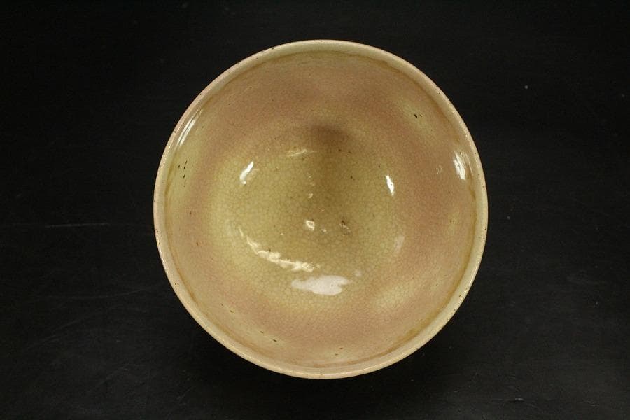 茶道具 月谷焼 月谷初子作 茶碗 風景画 美品 箱入(メ1282)