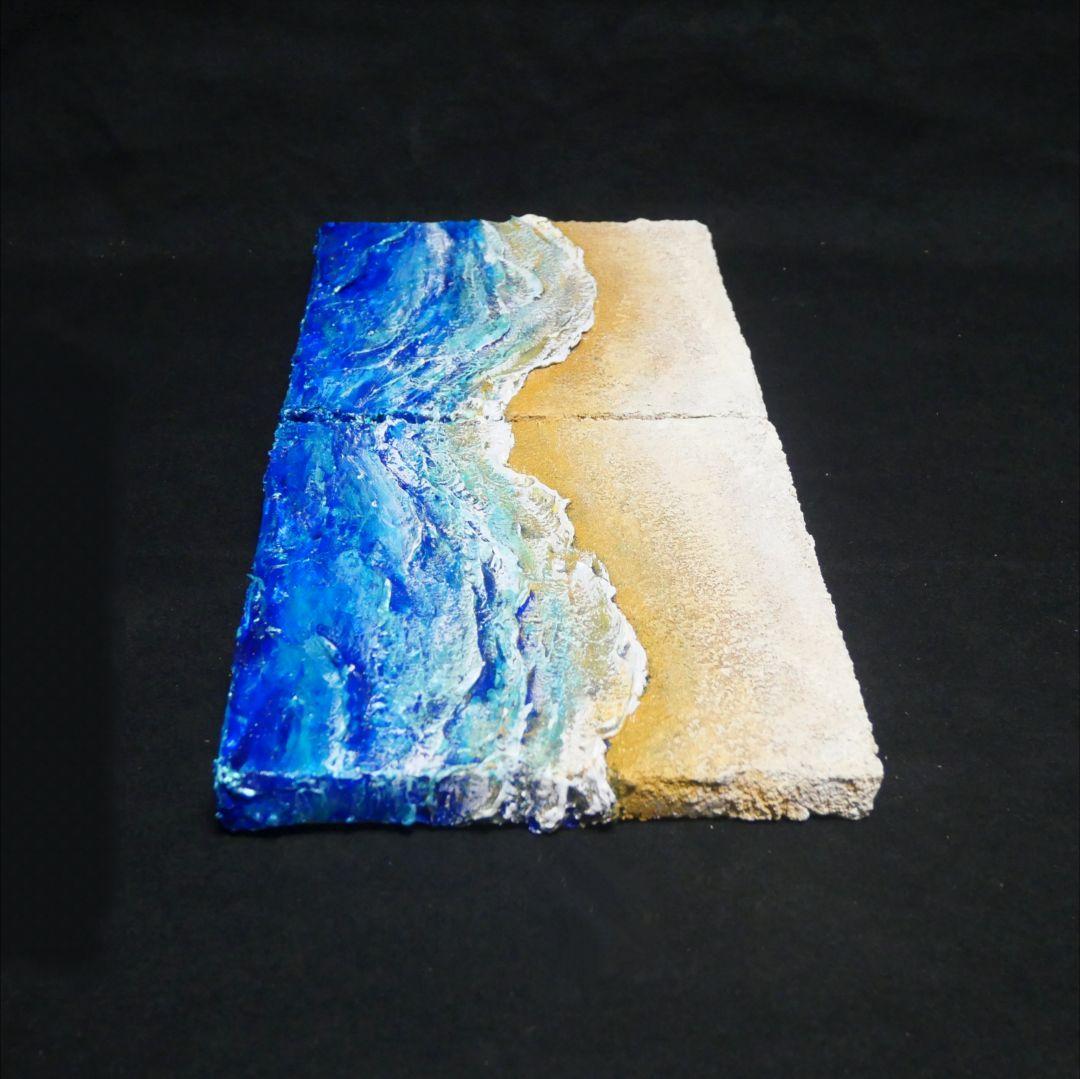 油絵 油彩 油彩画 絵 絵画 【海と波】