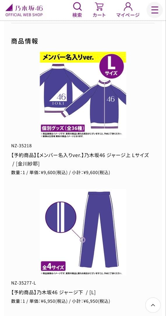 【新品】乃木坂46 金川紗耶 ネーム入りジャージ 上 Lサイズ 公式品 おまけ付