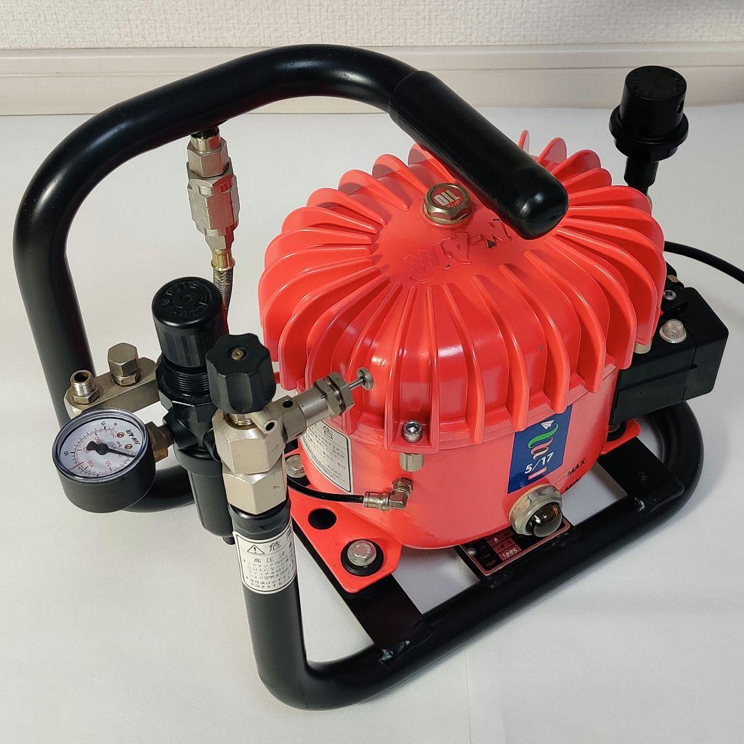 【ほぼ未使用】レトラ 5/17 静音コンプレッサー（赤）