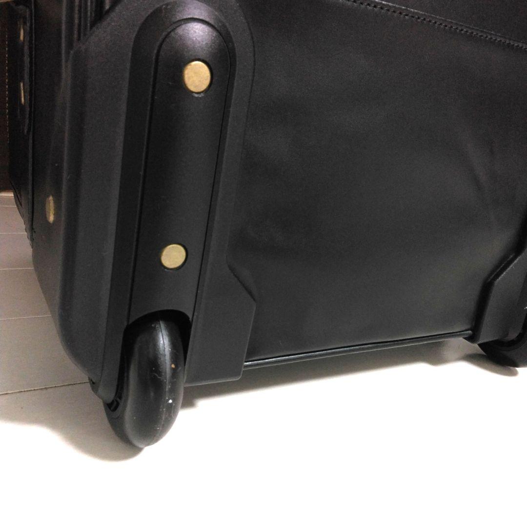 デキる男のブラックオールレザー　メンズキャリーバッグ