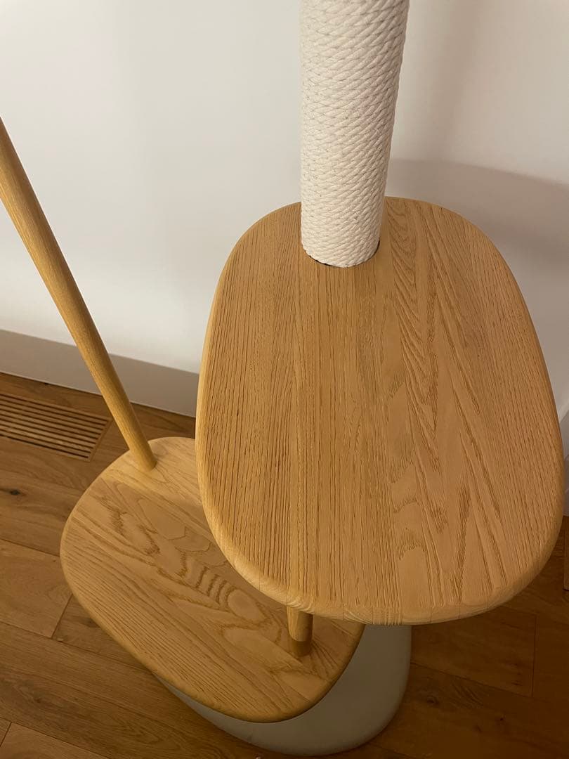 カリモク　木製　3段キャットタワー