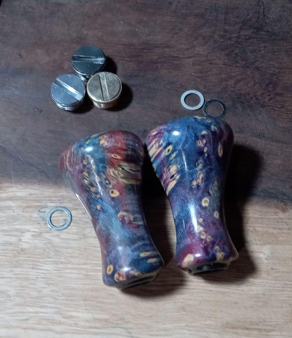 スタビライズドウッド　リールノブ　ハンドルノブ　シマノ　ダイワ　ベイト　ダブル