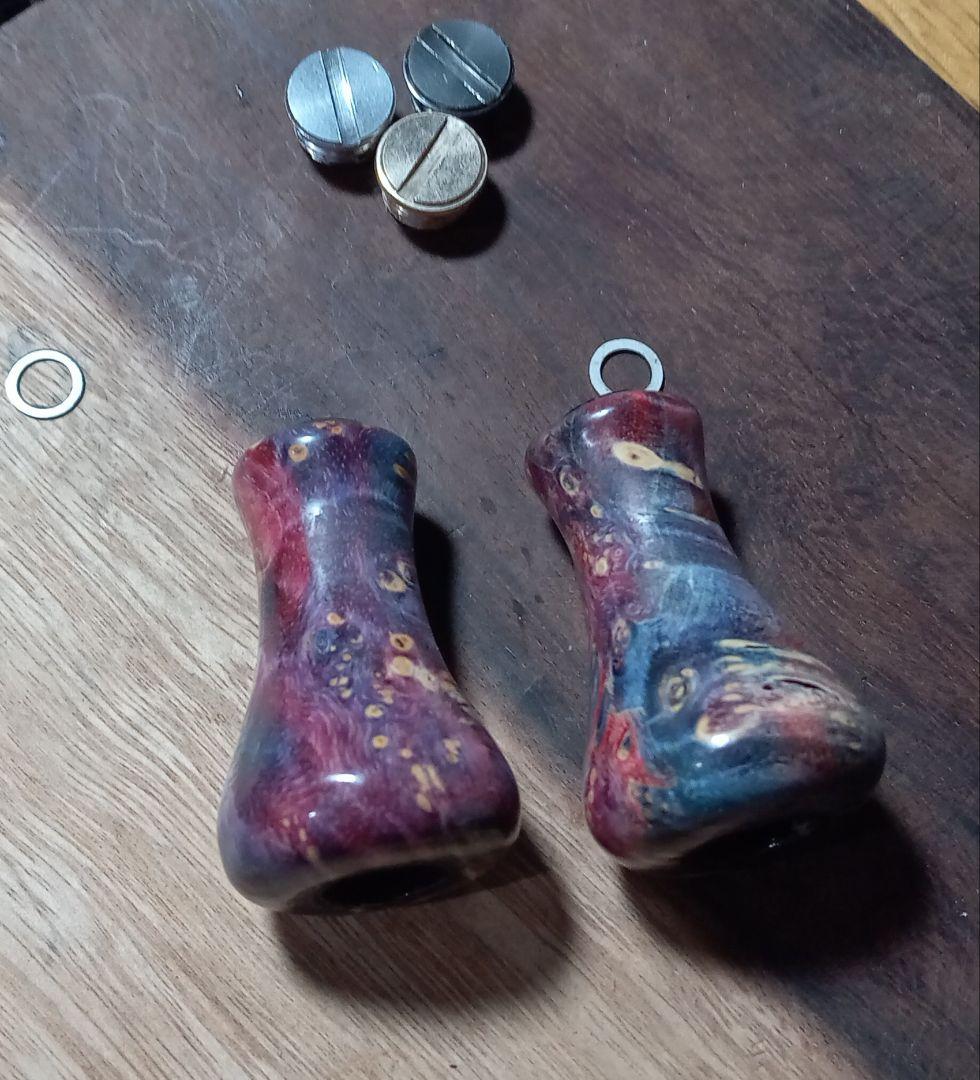 スタビライズドウッド　リールノブ　ハンドルノブ　シマノ　ダイワ　ベイト　ダブル