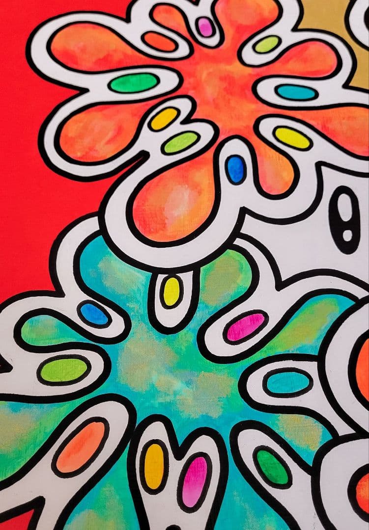 ★鈴木哲也★F10(530×455mm)アクリル原画1点物★送料無料#129