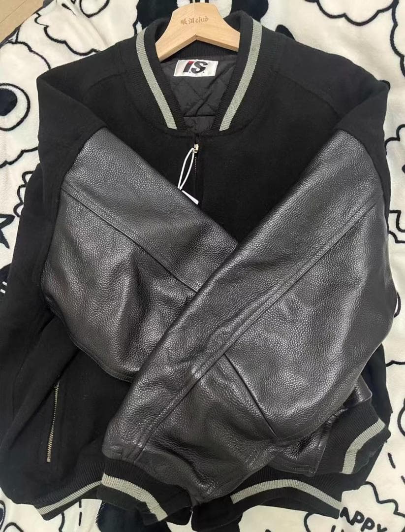 即日発送 issey miyake ブラック レザースリーブ ジャケット M