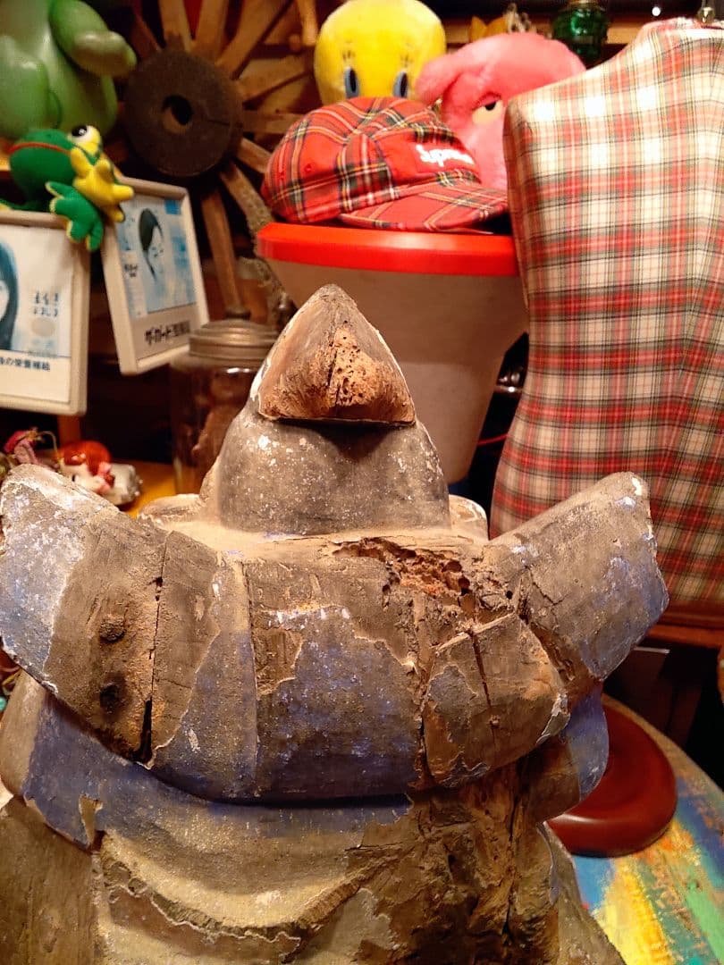 時代木彫り恵比須様　　江戸期はあるかと思います。　パワー、オーラーがすごい!