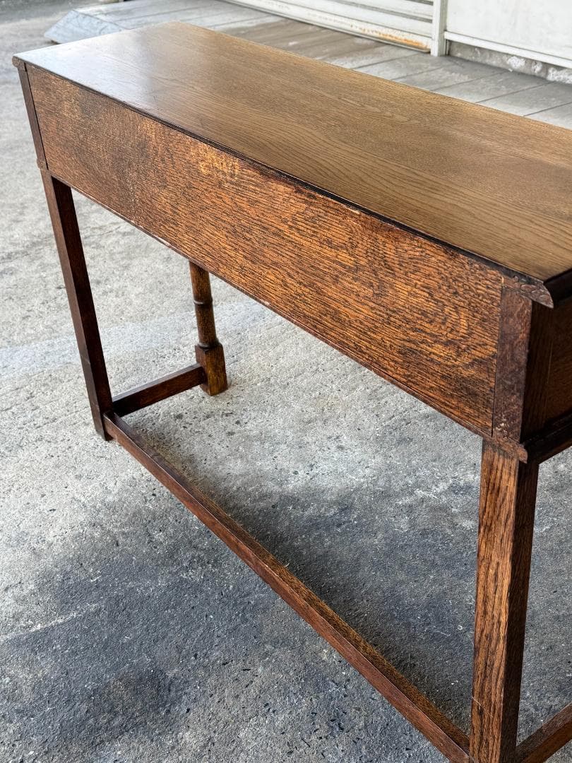 英国アンティークコンソールテーブル ホールテーブル 木製 オーク材 イギリス