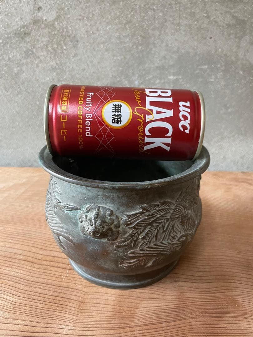 香炉？【m555 骨董品　銅　中国　唐銅　香炉　お香立　火鉢　手あぶり　レトロ】