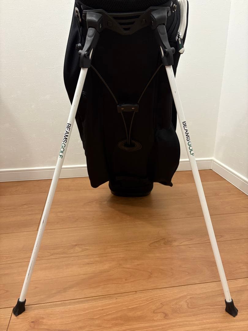 BEAMS GOLF スタンド付きキャディバッグ 黒/緑