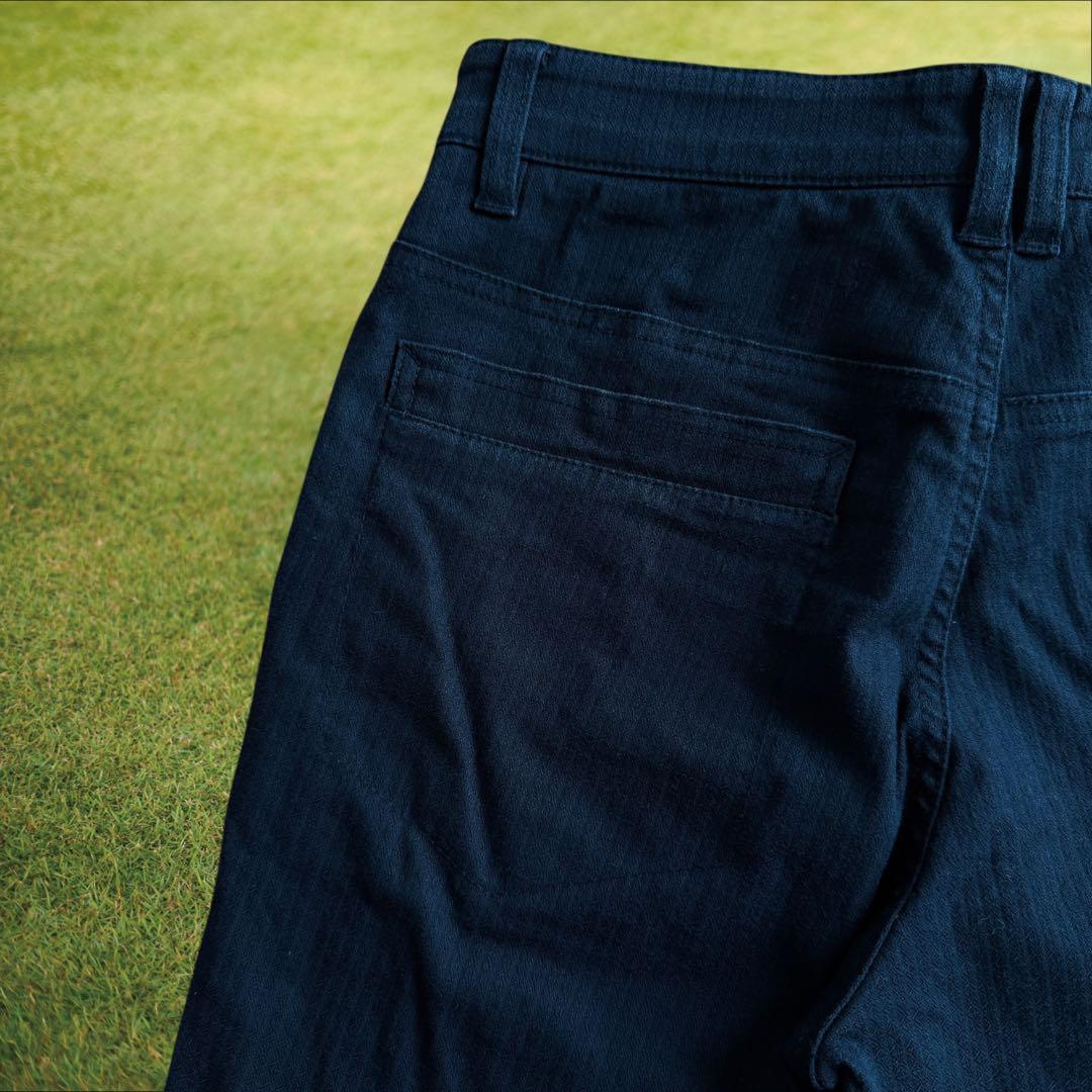 現行モデル　パーリーゲイツ　パンツ　黒　ブラック　S〜M相当　コットン素材　3