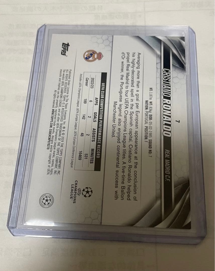 topps クリスティアーノ・ロナウド SPカード