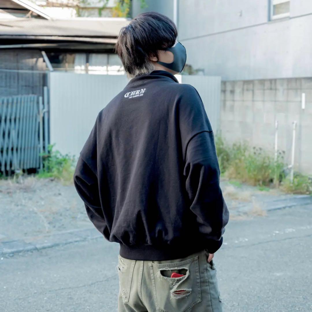 CHRONOIZM クロノイズム ハーフジップ スウェット　【ブラック】