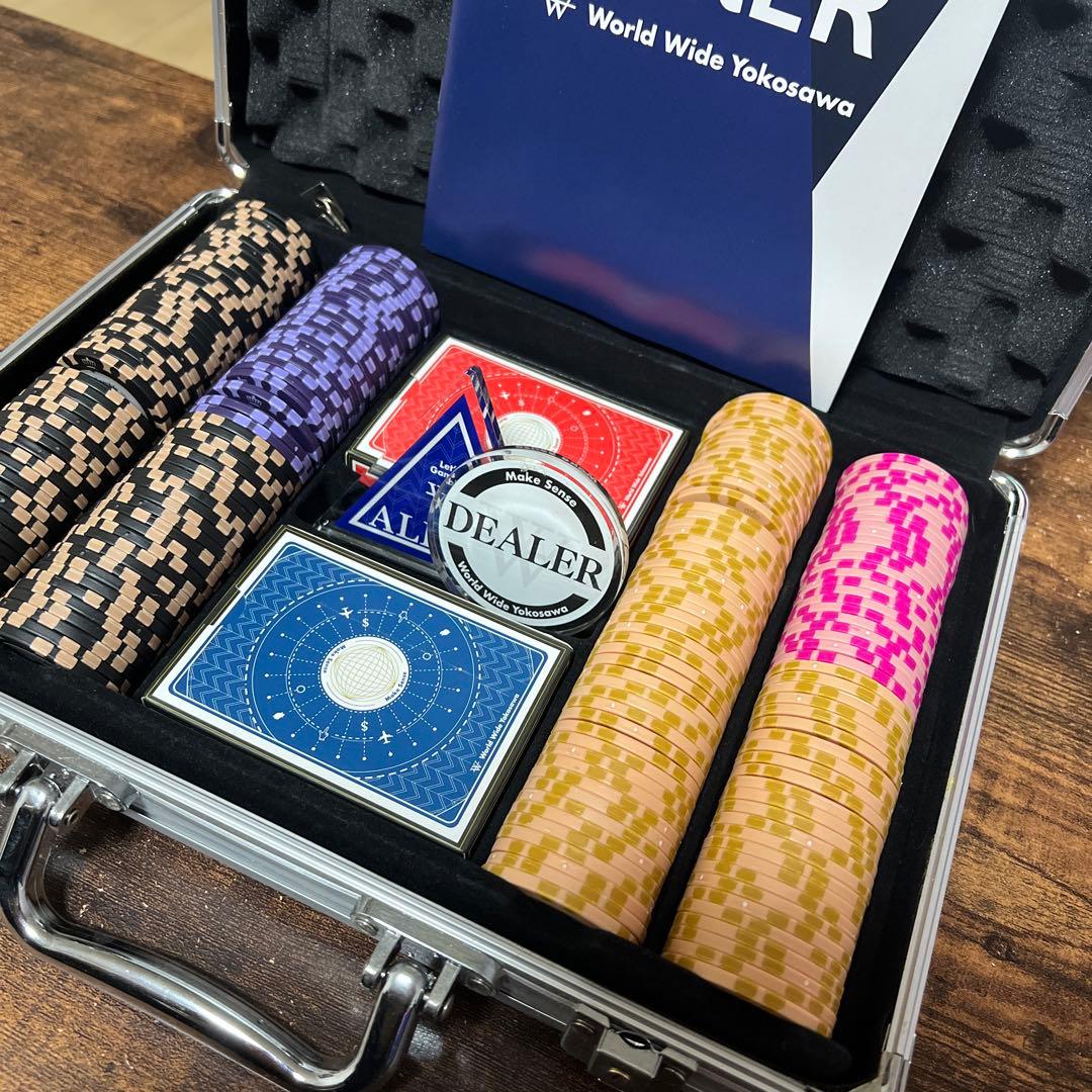 世界のヨコサワ ポーカーセット アルミケース入り オリジナルポーカーセット