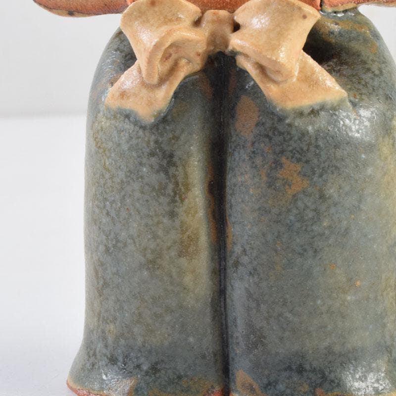 矢羽田英子作　陶人形　雛人形　立雛　共箱　V 8703