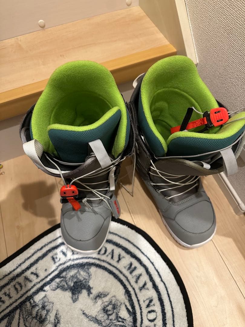 BURTON 28cmスノーボードブーツ グレー/グリーン 男性用
