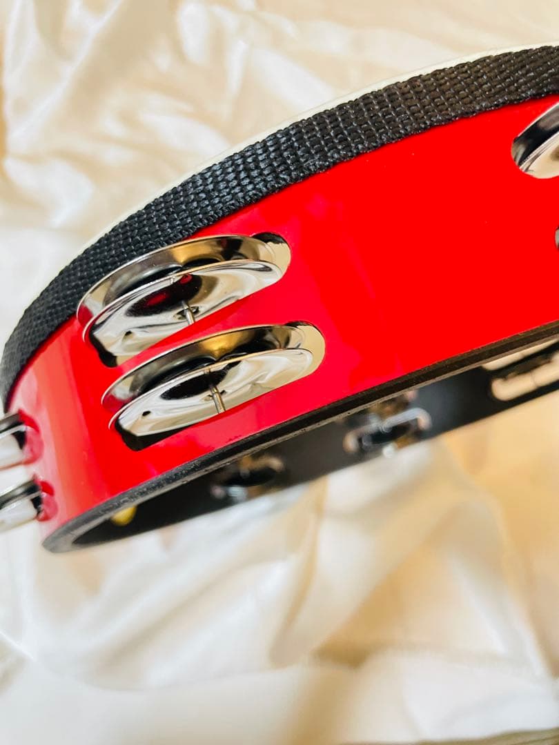 REMO レモ タンバリン 25cm Fiberskyn 木製 ダブルジングル赤