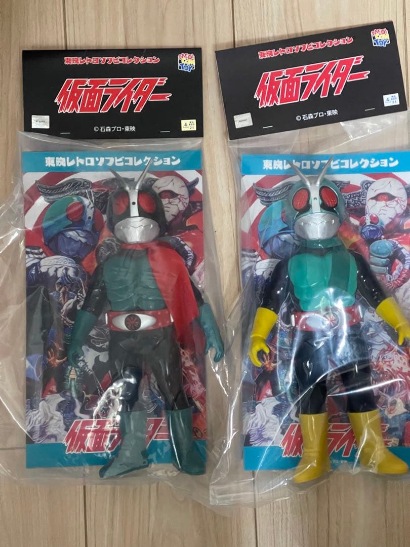 東映レトロソフビコレクション　旧2号&ショッカーライダーNo3
