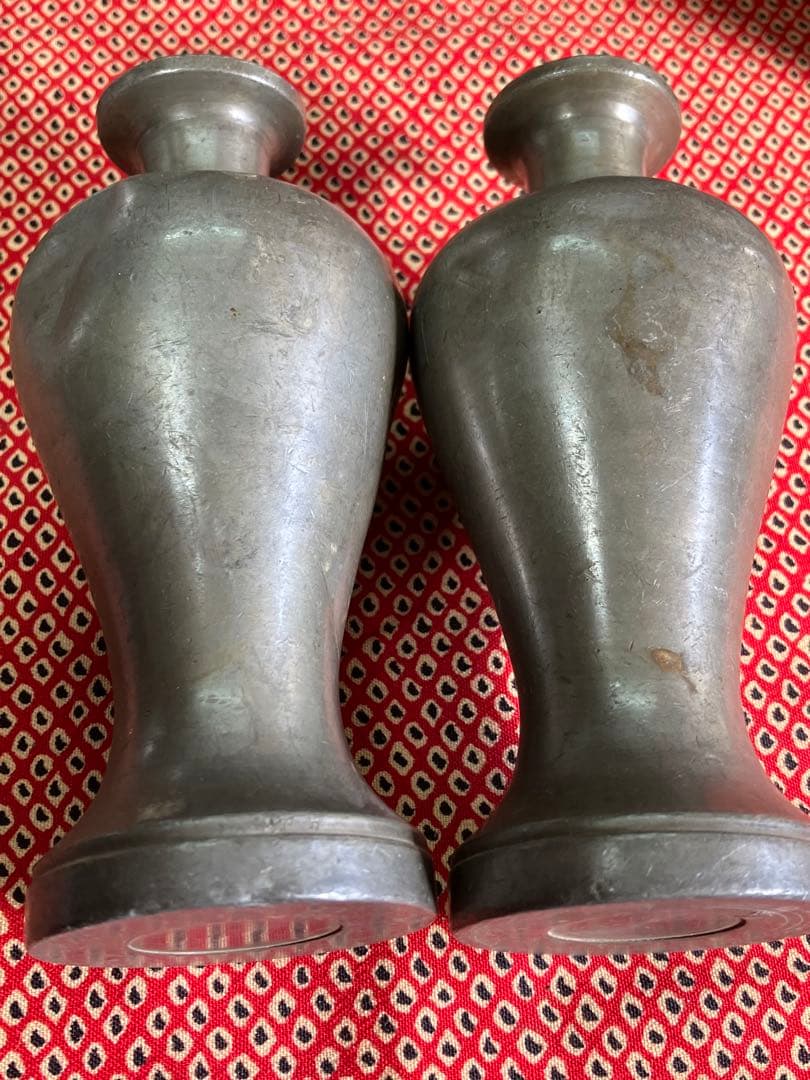 錫などの徳利・酒燗器・一輪挿し　まとめて5点