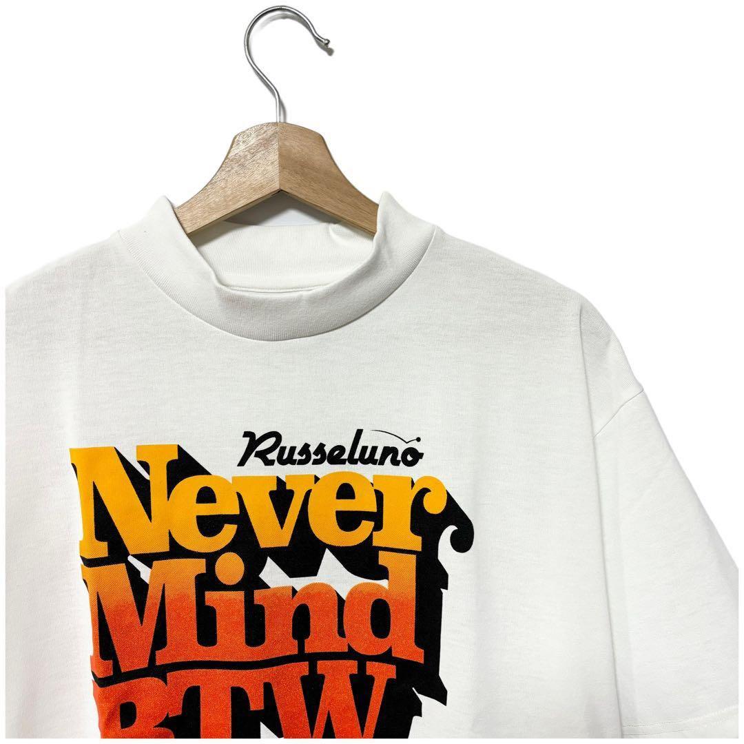 ラッセルノ ゴルフ グラフィック プリント S/S モックネック ホワイト L