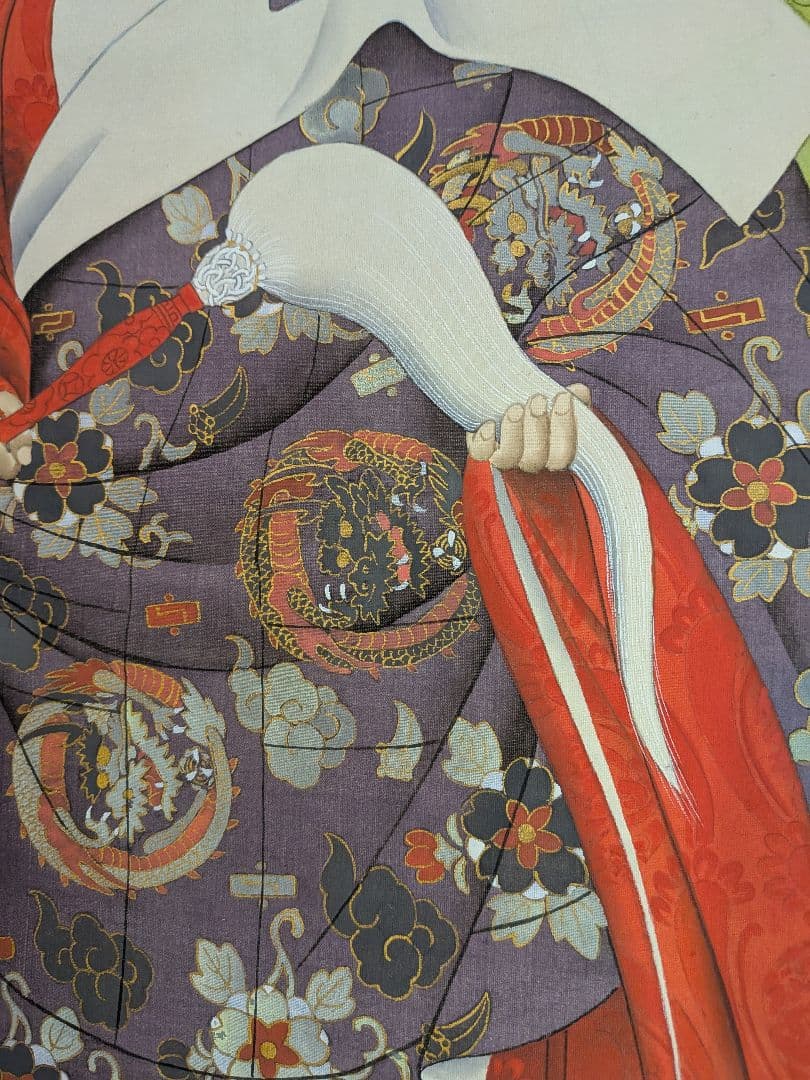 写実的　絹本肉筆　竹森華堂　仏画　頂僧　肖像画　昭和3年