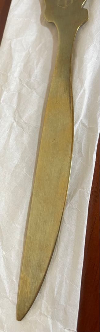 日展　鋳鉄　工芸　作家　津田永寿　希少　猿　ペーパーナイフ　箱付き