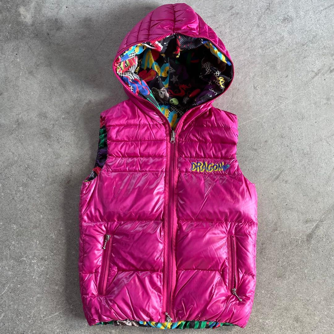 DANCE WITH DRAGON-リバーシブル ダウンベスト レディースゴルフ
