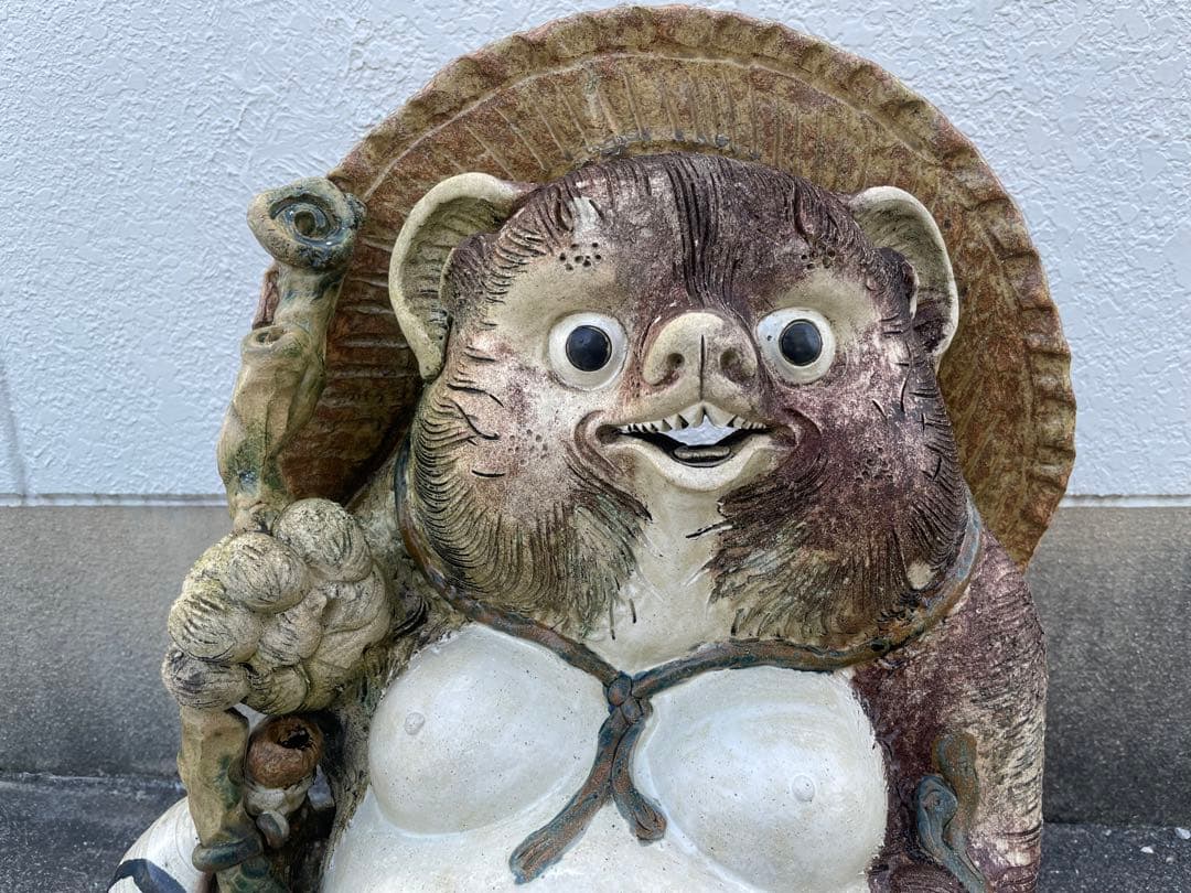 信楽焼　狸庵　大狸　たぬき　高さ72㎝　置物　アンティーク