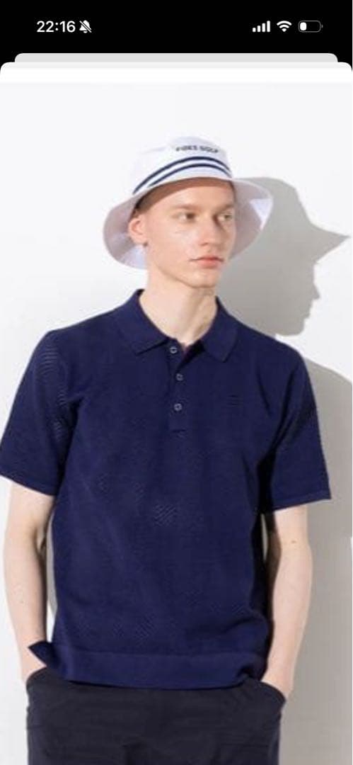 ★新品未使用　FIDES GOLF ネイビー L シャツ