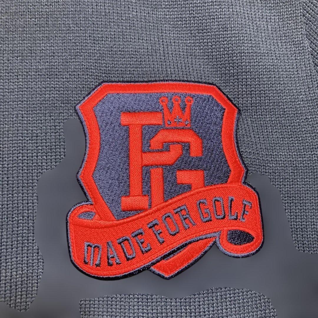 未使用級 パーリーゲイツ ドライバーズニット 25周年記念品 紺 赤 サイズ5