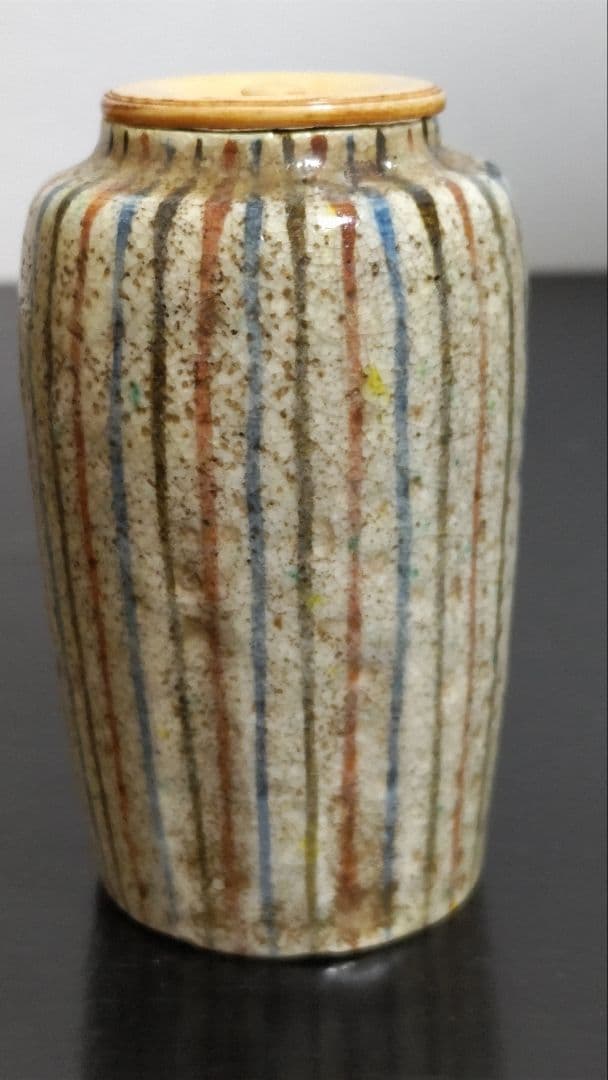 乾山銘 茶入 夏冬二つ揃 桔梗文 麦藁文 碌々斎