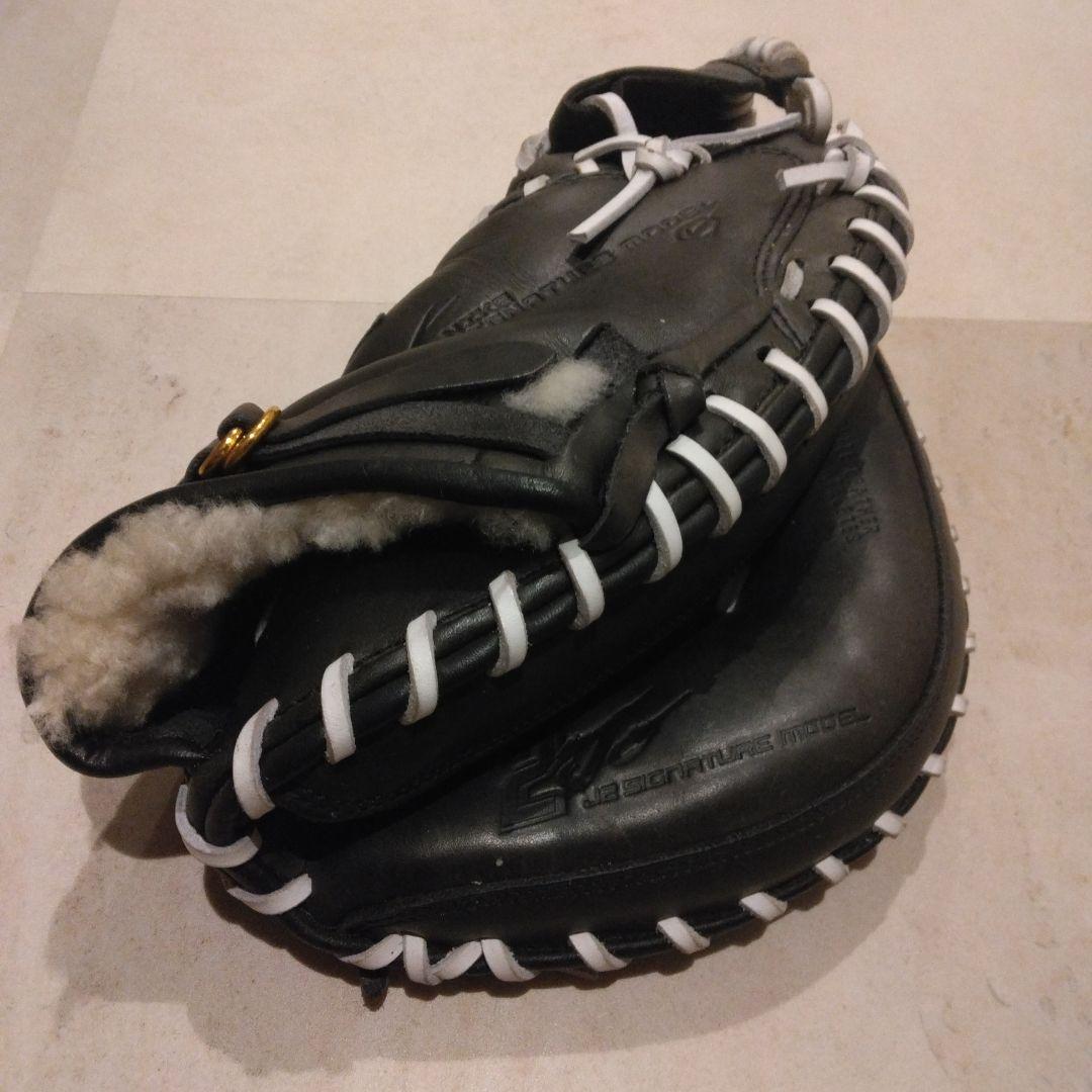 Nike 軟式グローブ 黒/黄色　シグネチャー城島健司モデル