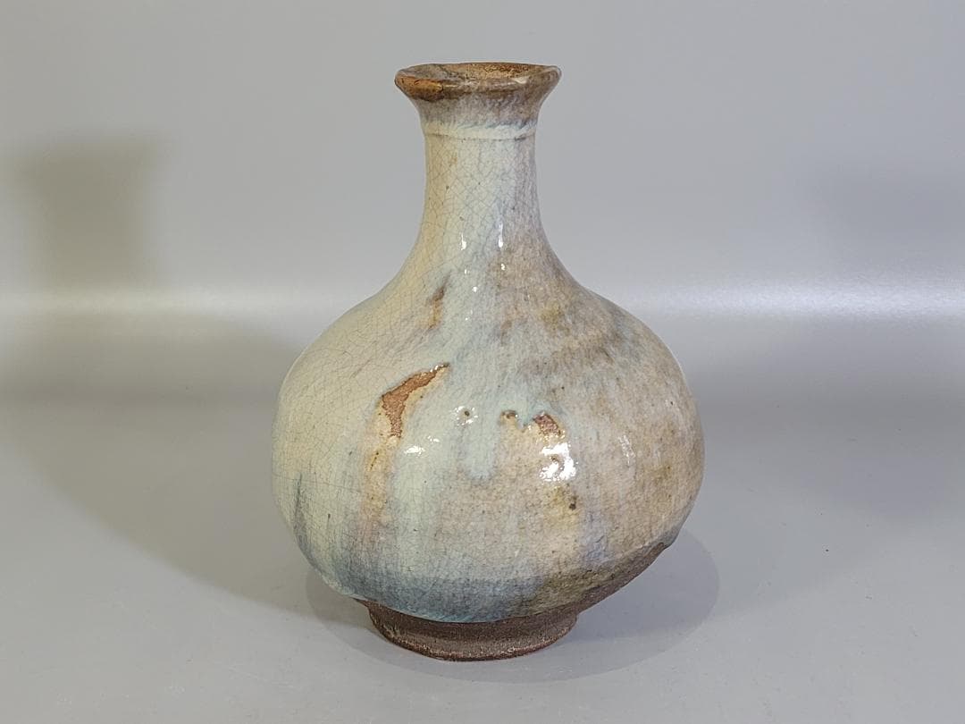 古美術 李朝 会寧 朝鮮焼 花瓶 徳利 時代物 茶道具伝来