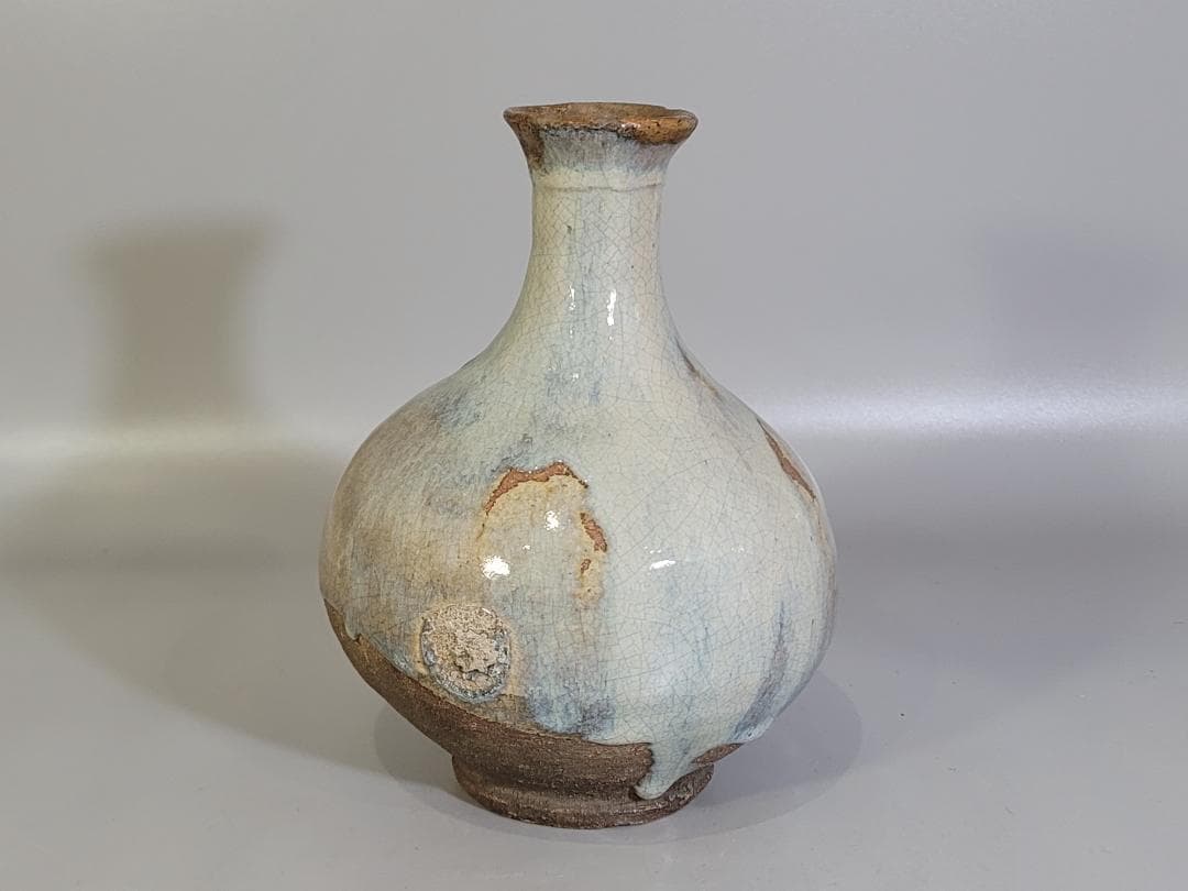 古美術 李朝 会寧 朝鮮焼 花瓶 徳利 時代物 茶道具伝来