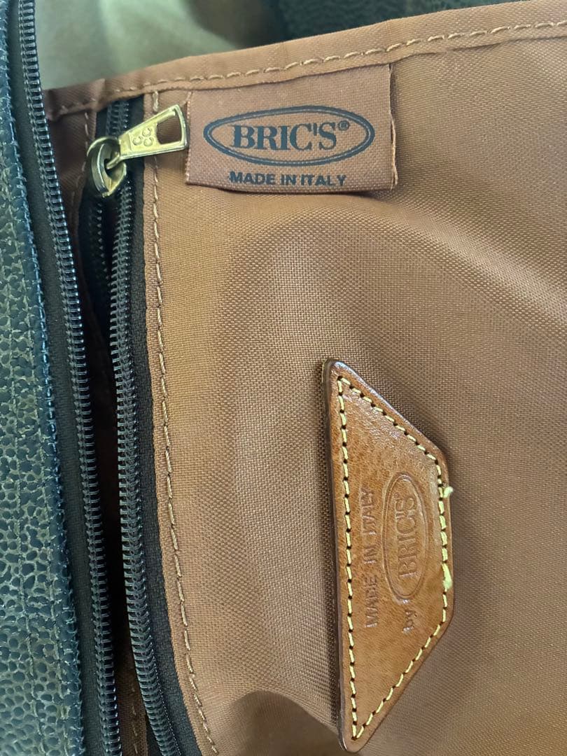 BRIC'Sブリックス　レザー ボストンバッグ　イタリア　大容量　シボ革　レトロ