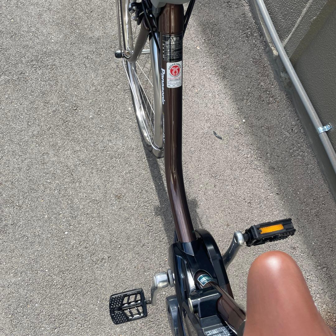 パナソニック電動アシスト自転車24インチ 美品ブラウン