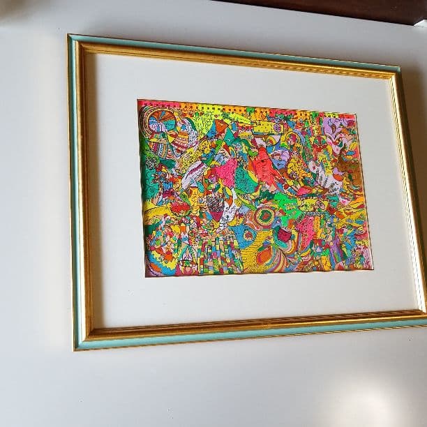 絵画、飛び出したエンジェル