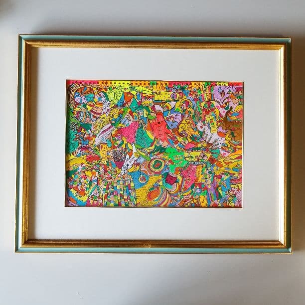 絵画、飛び出したエンジェル